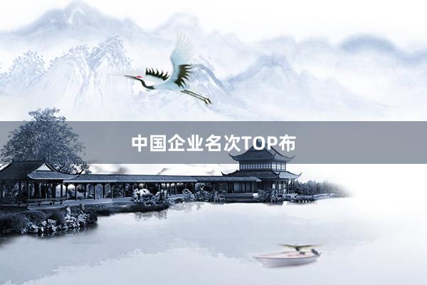 中国企业名次TOP布